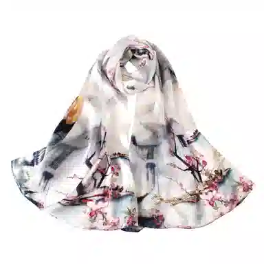 上海故事 真丝方巾 春望 桑蚕丝 丝巾 女款 礼盒装