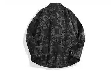 PEACEBIRD MEN Retro Jacquard Shirt