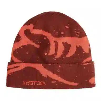 Arcteryx Colorblock Recycled Polyester Beanie Red