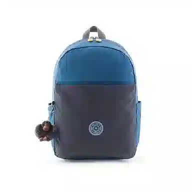 Kipling Nylon Backpack Blue Patchwork