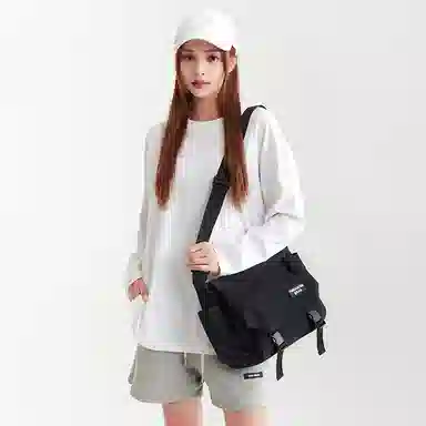 PANDABOBB Oxford Shoulder Bag Black/White