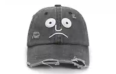 肯默 犹豫表情嘻哈潮流 棉 鸭舌帽 男女同款情侣款