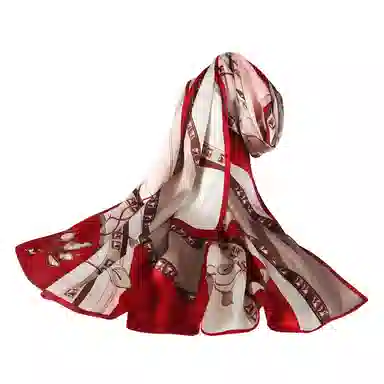 上海故事 青春素绉缎花漾郁金 桑蚕丝 丝巾 女款 礼盒装