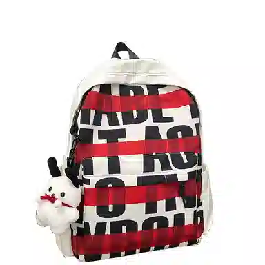 泰克森 日系可爱学院风字母韩版百搭 尼龙 双肩包 常规 女款 多色