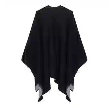 Burberry FW22 Wool Reversible Poncho Jacket Charcoal