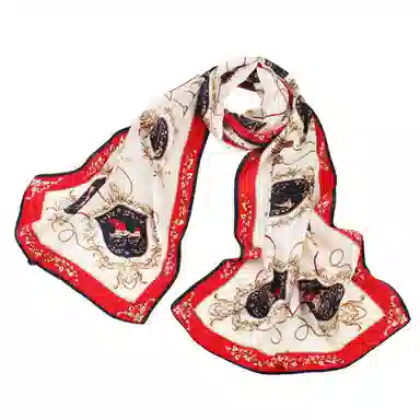 上海故事 青春素绉缎花漾郁金 桑蚕丝 丝巾 女款 礼盒装