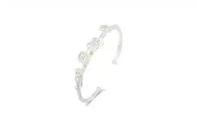 牧言 复古新中式气质简约小众设计高级感 不规则荆棘树枝镂空交织花朵开口可调节手饰 合金 梅花手镯 女款