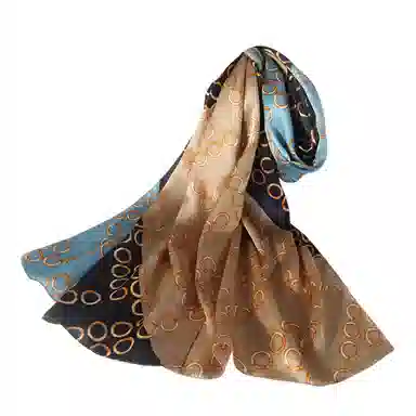 上海故事 青春素绉缎花漾郁金 桑蚕丝 丝巾 女款 礼盒装