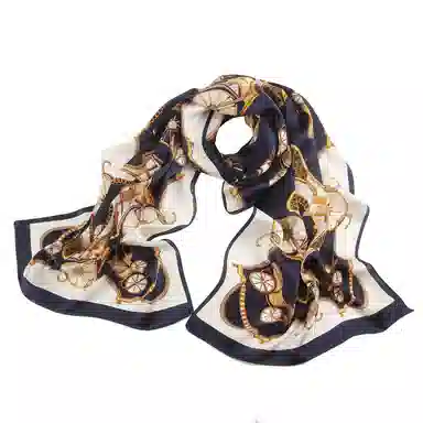 上海故事 青春素绉缎花漾郁金 桑蚕丝 丝巾 女款 礼盒装