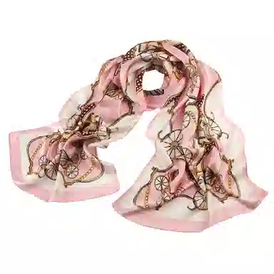 上海故事 青春素绉缎花漾郁金 桑蚕丝 丝巾 女款 礼盒装