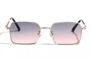 肯默 复古六边形 防紫外线墨镜 全边框遮阳 黄铜 方形 太阳眼镜 男女同款情侣款