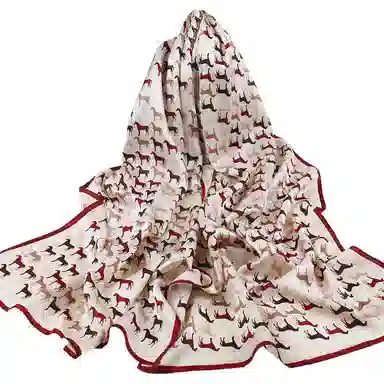 上海故事 青春素绉缎花漾郁金 桑蚕丝 丝巾 女款 礼盒装