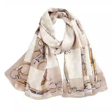 上海故事 青春素绉缎花漾郁金 桑蚕丝 丝巾 女款 礼盒装