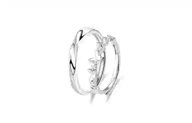 牧言 冷淡风气质简约小众设计高级感 光面素圈蝴蝶结对戒可调节在逃公主指环 合金 莫比乌斯戒指 男女同款情侣款