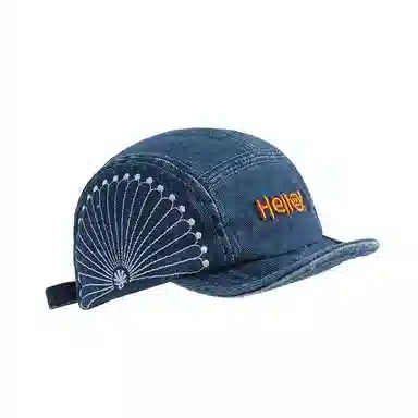 山一丸 韩版软檐高品质花纹刺绣个性水洗复古 牛仔布 棒球帽 儿童