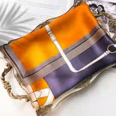 母亲节 优幽兰 时尚百搭气质优雅小众高级感真丝长条四级通用配职业装 丝巾纱巾披肩 女款