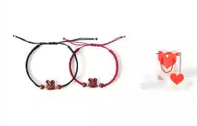 白卷 可爱 兔 朱砂 手链 男女同款情侣款