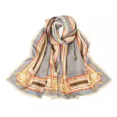 上海故事 青春素绉缎花漾郁金 桑蚕丝 丝巾 女款 礼盒装