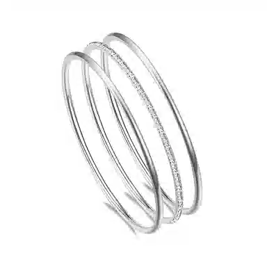 华髻 三生三世素圈磨砂国潮轻奢气质缘定手饰几何新中式简约日常 精致小巧高级小众设计 合金 手环 女款