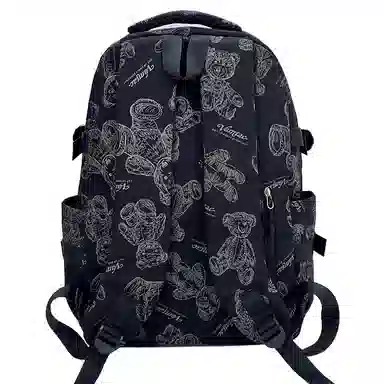 维多利亚旅行者 小熊印花大容量初高中大学生旅行通勤 尼龙 双肩包 常规 男女同款情侣款 印花