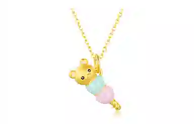 曼卡龙  幻彩糖葫芦 可爱造型时尚百搭 足金 黄金吊坠 女款