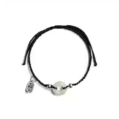 饰伴 转运平安扣国风复古平安扣小众设计手编绳如意手绳 琉璃 手链 男女同款情侣款