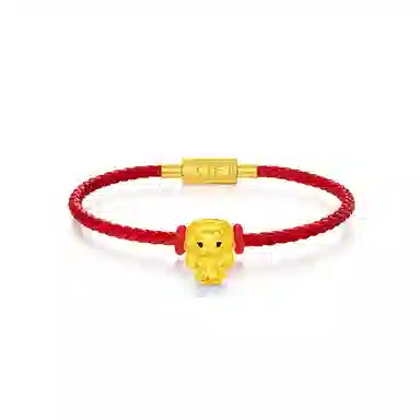 周大福 迪士尼系列冰雪奇缘安娜公主转运珠不含绳 足金 一口价 黄金吊坠 男女同款情侣款