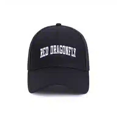 红蜻蜓 英文刺绣软顶 遮阳户外旅游游玩 棉 鸭舌帽 男女同款情侣款