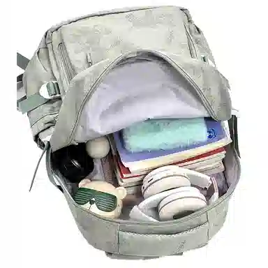 维多利亚旅行者 小熊印花大容量初高中大学生旅行通勤 尼龙 双肩包 常规 男女同款情侣款 印花