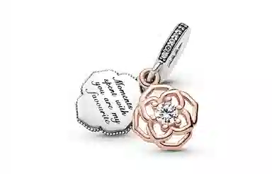 Pandora Two-Tone Rose Charm