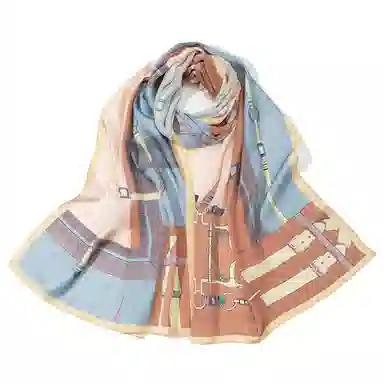 上海故事 青春素绉缎花漾郁金 桑蚕丝 丝巾 女款 礼盒装