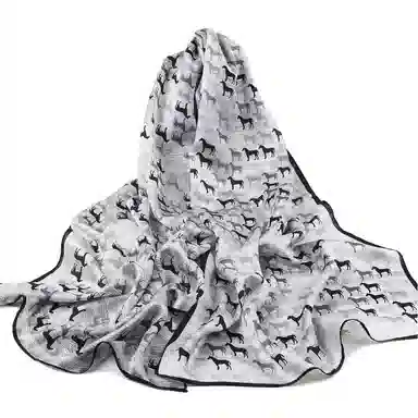 上海故事 青春素绉缎花漾郁金 桑蚕丝 丝巾 女款 礼盒装