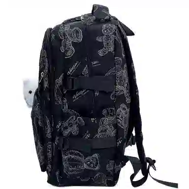 维多利亚旅行者 小熊印花大容量初高中大学生旅行通勤 尼龙 双肩包 常规 男女同款情侣款 印花