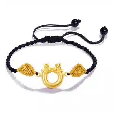 北隐 国风新中式招财转运平安守护生肖小飞龙 展翅翱翔 古法手工编织红绳 小众轻奢 玛瑙 手链 男女同款情侣款 精美礼盒装