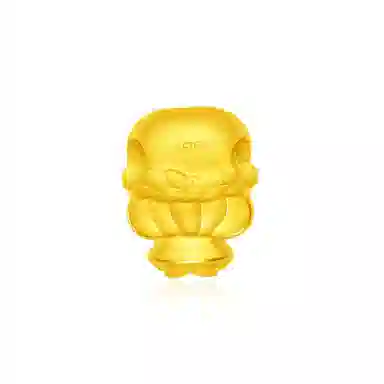 周大福 迪士尼系列冰雪奇缘安娜公主转运珠不含绳 足金 一口价 黄金吊坠 男女同款情侣款