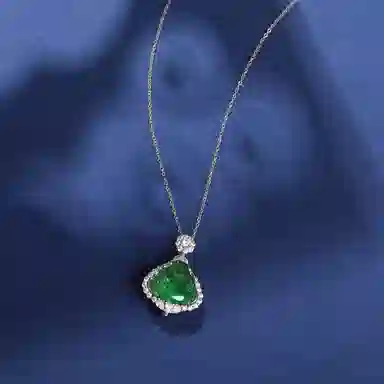 骊碧 小众 糯种 翡翠项链 女