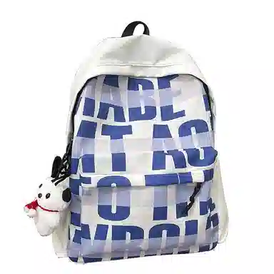 泰克森 日系可爱学院风字母韩版百搭 尼龙 双肩包 常规 女款 多色