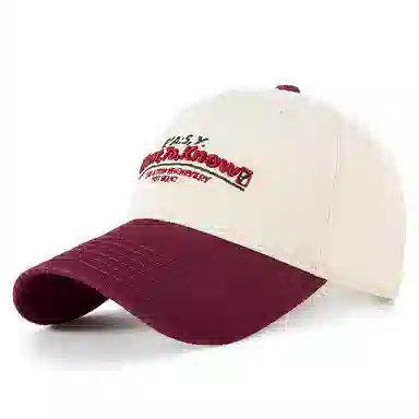 白卷 软顶休闲遮阳街头拼接字母 棉 棒球帽 男女同款情侣款