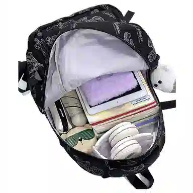 维多利亚旅行者 小熊印花大容量初高中大学生旅行通勤 尼龙 双肩包 常规 男女同款情侣款 印花