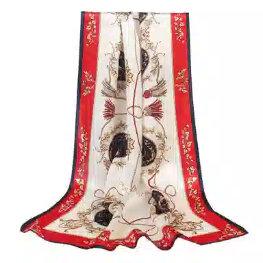 上海故事 青春素绉缎花漾郁金 桑蚕丝 丝巾 女款 礼盒装