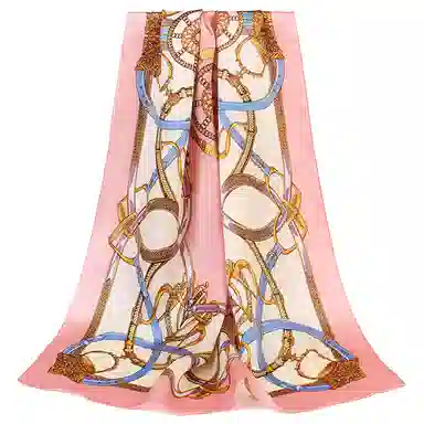 上海故事 青春素绉缎花漾郁金 桑蚕丝 丝巾 女款 礼盒装