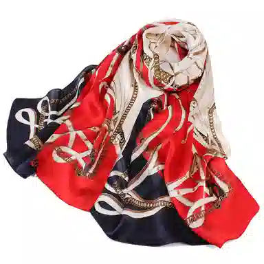 上海故事 青春素绉缎花漾郁金 桑蚕丝 丝巾 女款 礼盒装