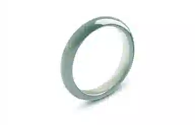 百利金 油青色 新中式优雅国潮风简约精致远山黛温婉大方汉服旗袍搭配闭口素圈美人镯 玉髓 玉石手镯 男女同款情侣款