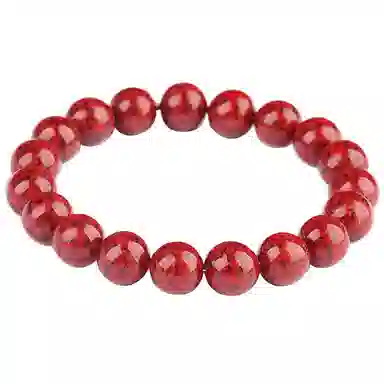 宝致 精品颗粒全透光 再造辰砂朱砂 玉石手串 男女同款情侣款
