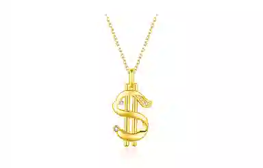 曼卡龙  有钱途 黄金 吊坠 女款