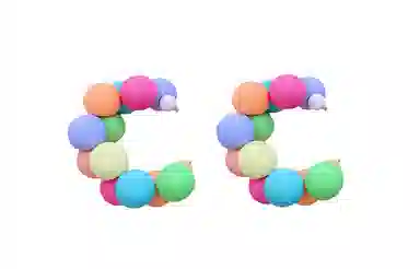 夏日限定 若觅 快乐色彩 针织 耳钉 女款