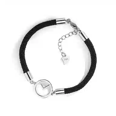 饰伴 山盟海誓 简约几何小众设计高级感个性编织绳 铜合金 手链 男女同款情侣款