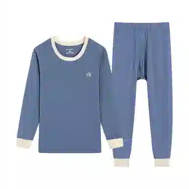 贴身领域 抗菌时尚纯棉印花亲肤透气可外穿长袖长裤秋衣秋裤打底内衣保暖套装 男款