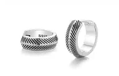 IDEAGEMER Silver Earrings