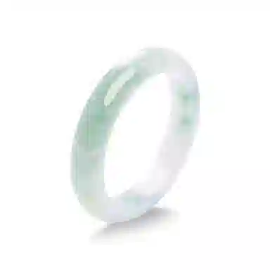 吉瑶 精品 清冷优雅 温婉大方 新中式 国风国韵青山远黛翠玉平安镯  国潮古风 浅绿飘花 汉服旗袍 新中式 天山翠 手镯 女款